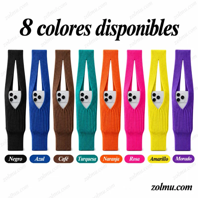 Ocho colores disponibles: negro, caf&eacute;, azul, turquesa, rosa, amarillo, verde y morado