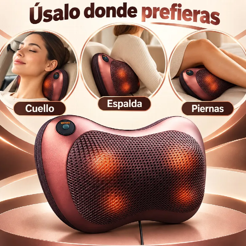 Almohada de masaje aplicada en el cuello, la espalda y las piernas
