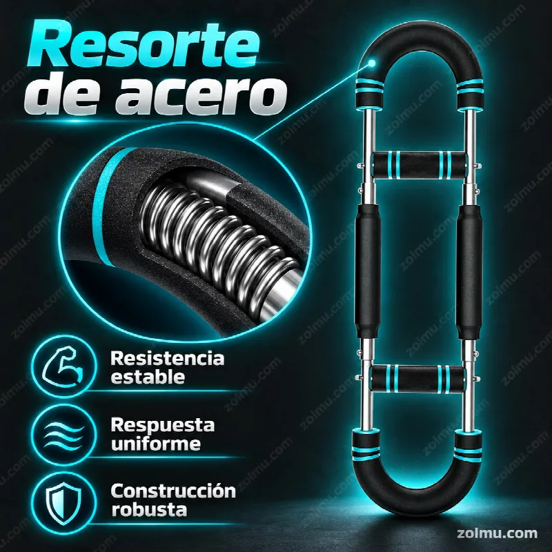 Resorte de acero con resistencia estable y respuesta uniforme