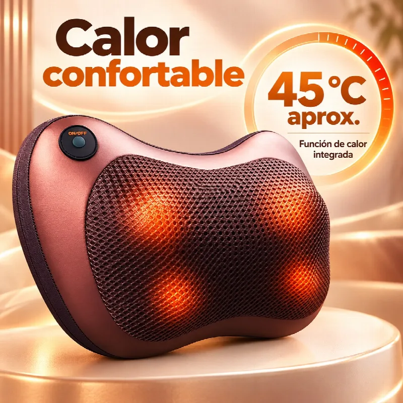 Funci&oacute;n de calor confortable de hasta 45 grados en la almohada de masaje