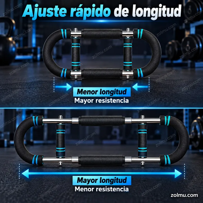 Ajuste r&aacute;pido de longitud: a mayor longitud, mayor resistencia